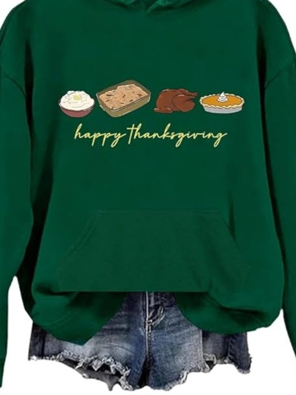 Women's RETRO "Happy Thanksgiving" Crewneck - Medium - New